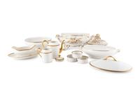 A Limoges Gilt Porcelain Dinner Service