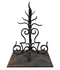 A Pair of Wrought Iron Decorative Finials 12" W x 12" D x 24" H, — United States, Circa 1880