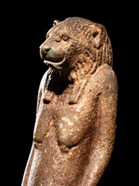 An Egyptian Faience of Lion Headed Taweret