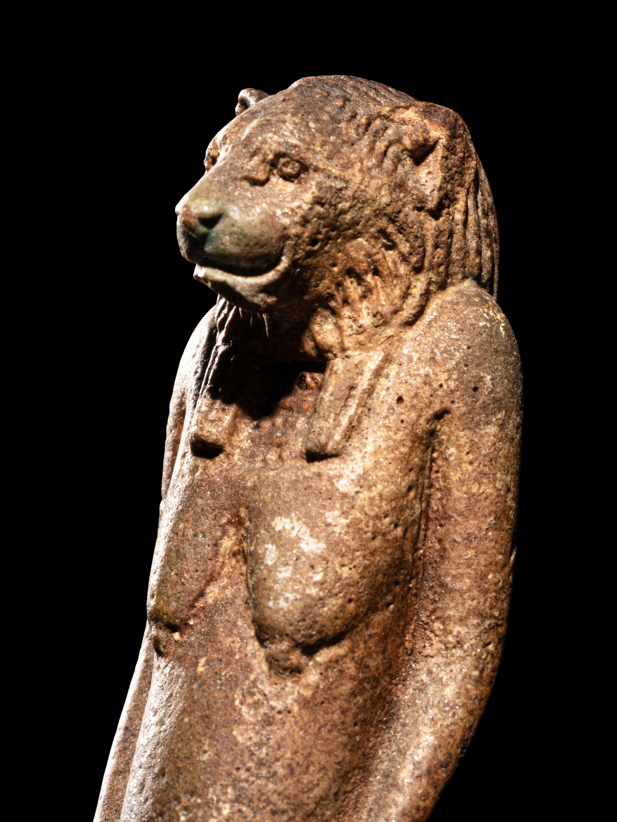 An Egyptian Faience of Lion Headed Taweret
