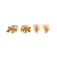 COLLECTION OF YELLOW GOLD EARCLIPS