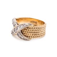 MAZ, BICOLOR GOLD AND DIAMOND RING