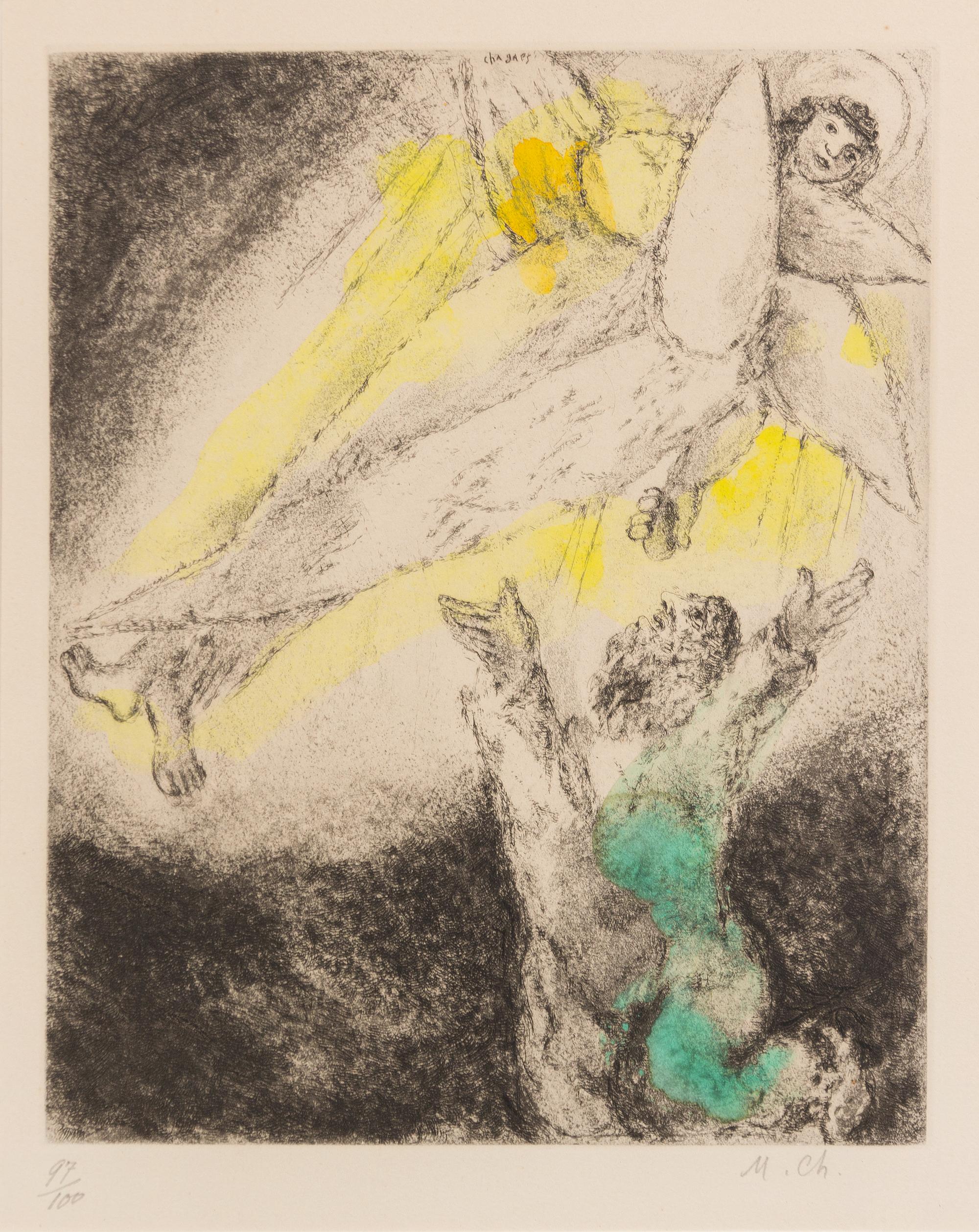 Marc Chagall, (French/Russian, 1887-1985), One of the Seraphim Purifies Isaiah's Lips with a Live Coal