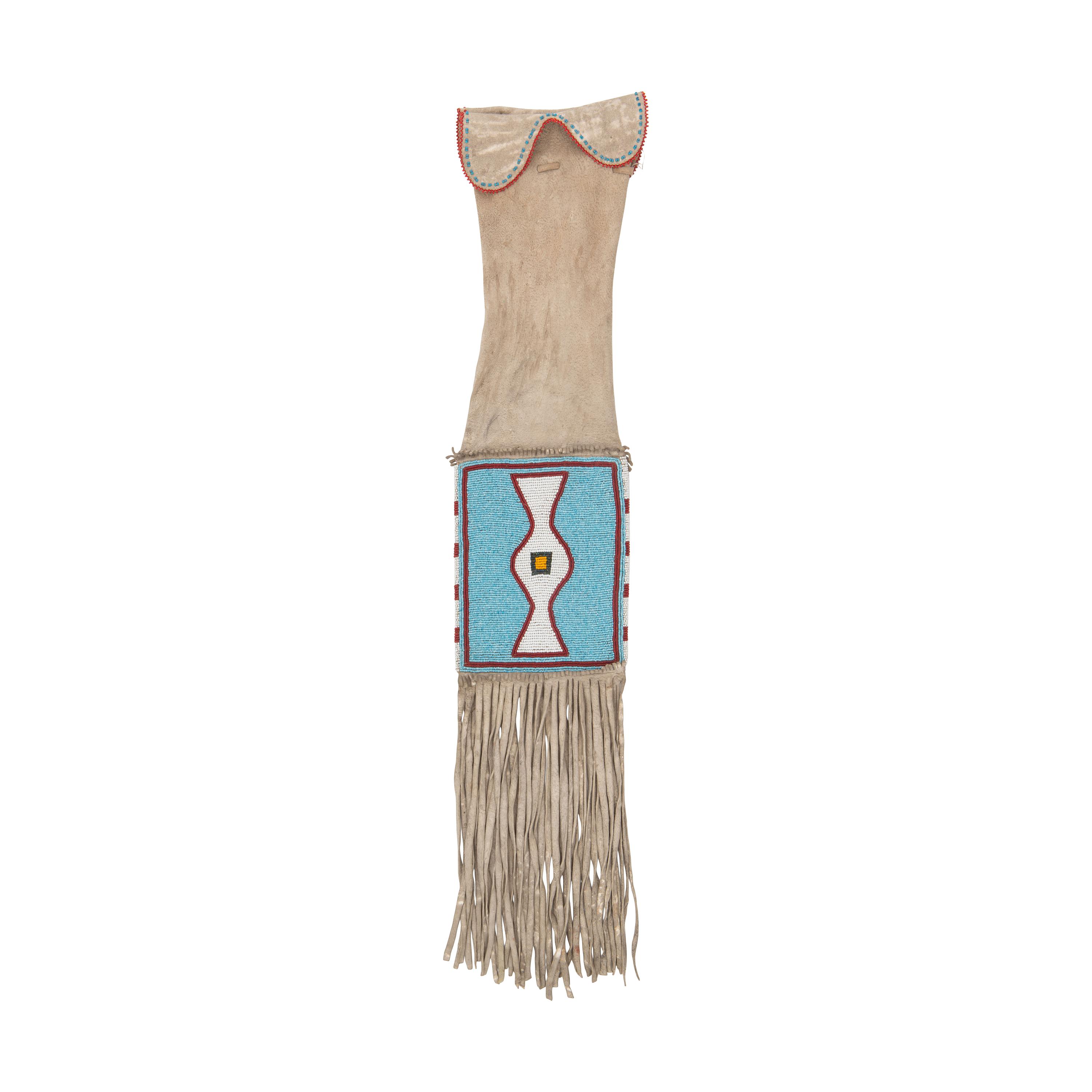 Plateau Beaded Hide Tobacco Bag