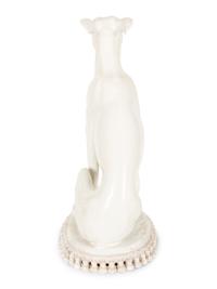 A Glazed Pottery Whippet Sculpture
