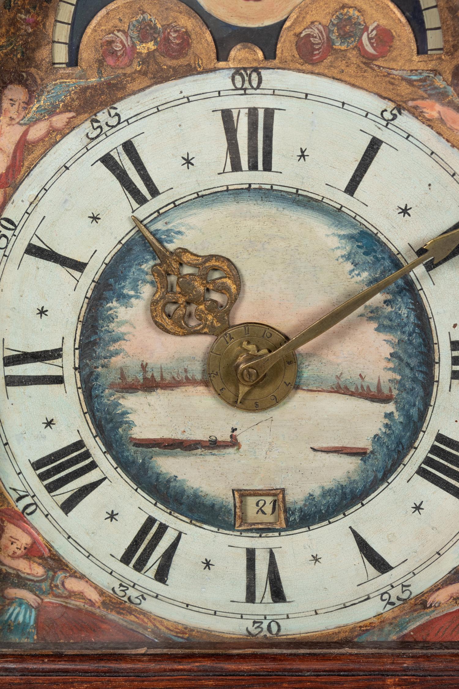 A Dutch Oak Wall Clock