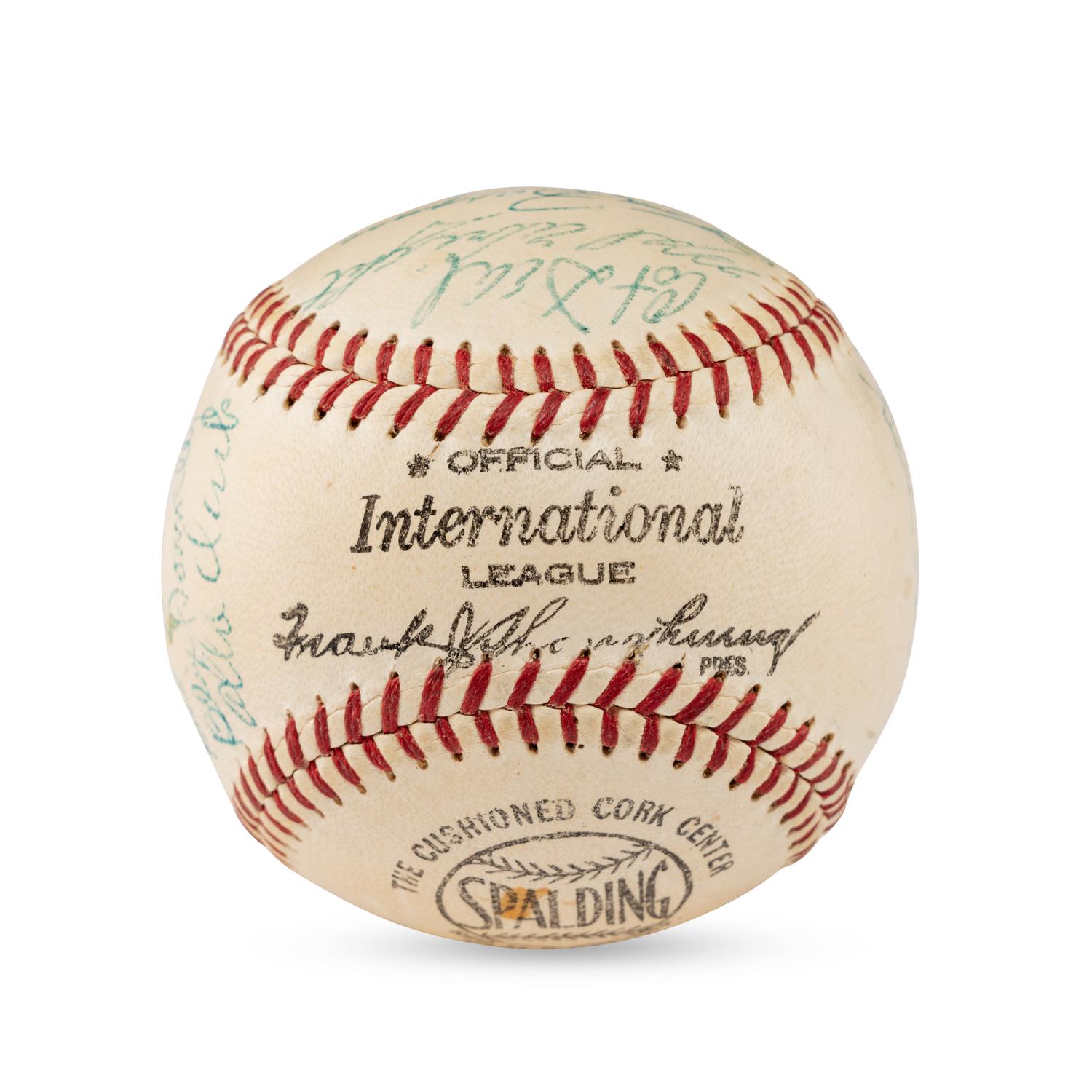 A 1956 Rochester Red Wings Team Signed Autograph Baseball