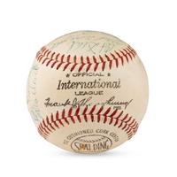 A 1956 Rochester Red Wings Team Signed Autograph Baseball