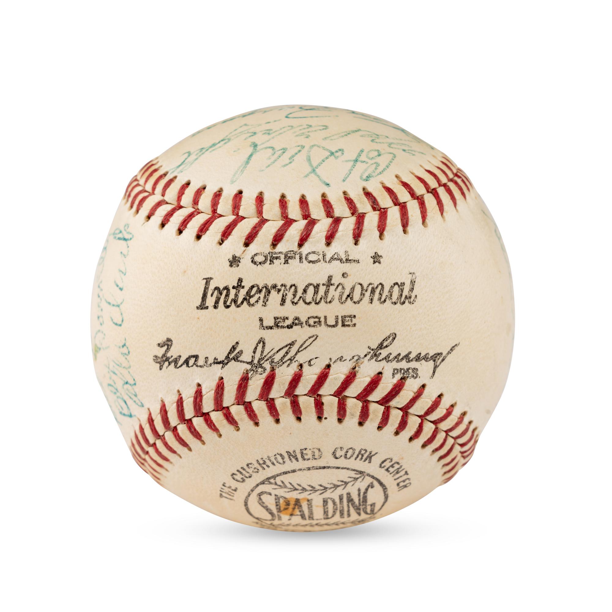 A 1956 Rochester Red Wings Team Signed Autograph Baseball
