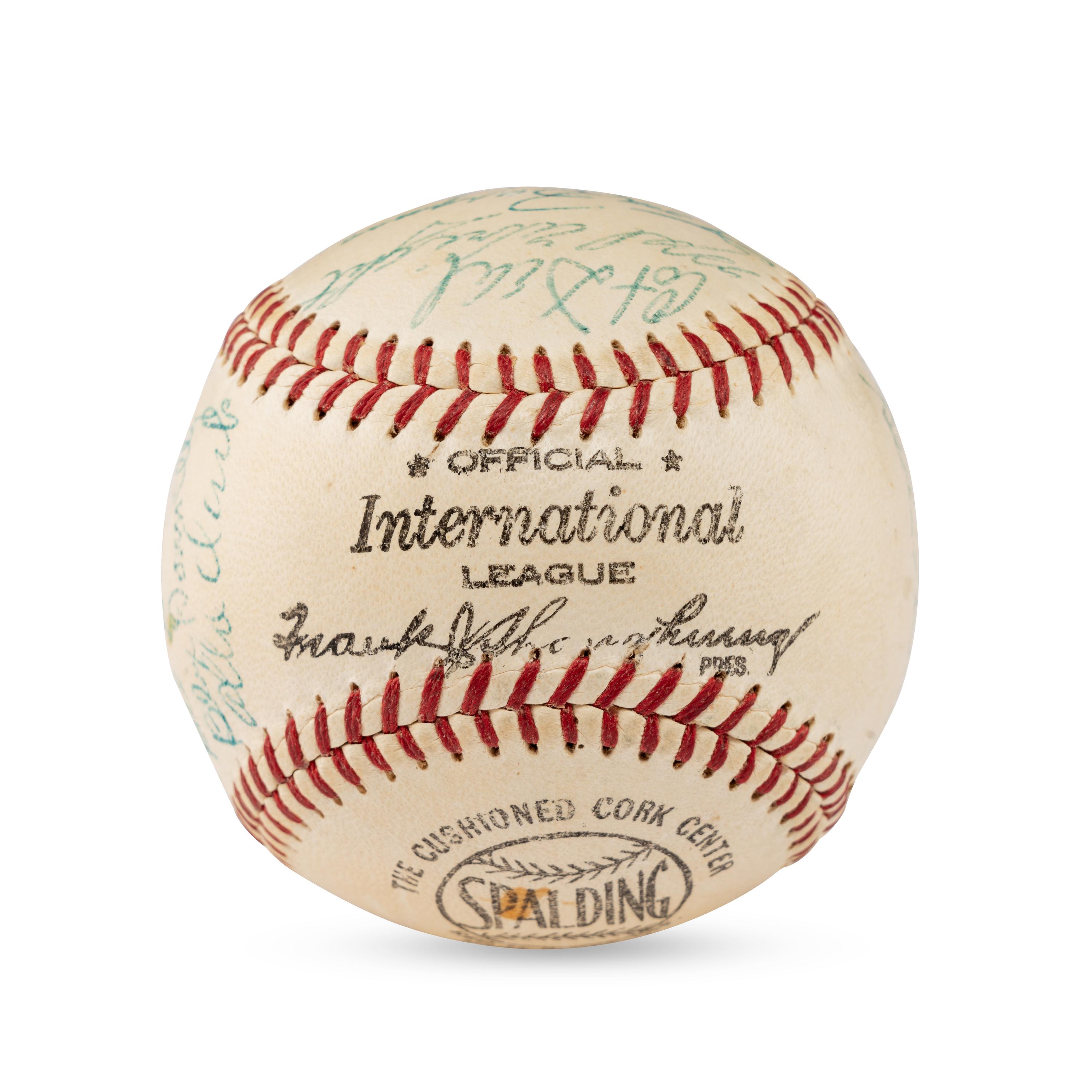 A 1956 Rochester Red Wings Team Signed Autograph Baseball