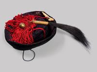 An Embroidered Silk Theatrical 'Dragon' Robe and an Official Hat
