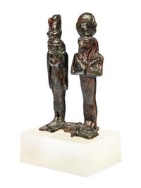 An Egyptian Bronze Dyad of Isis and Horus