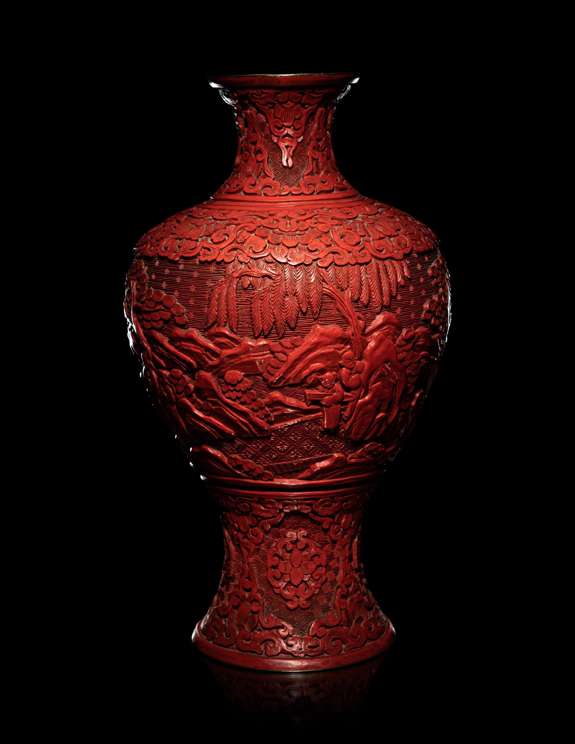A Chinese Cinnabar Vase