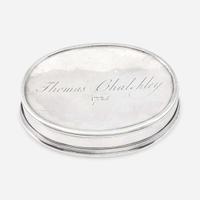 A George I sterling silver snuff box owned by Thomas Chalkley (1675-1741) Maker's mark rubbed, London, 1720