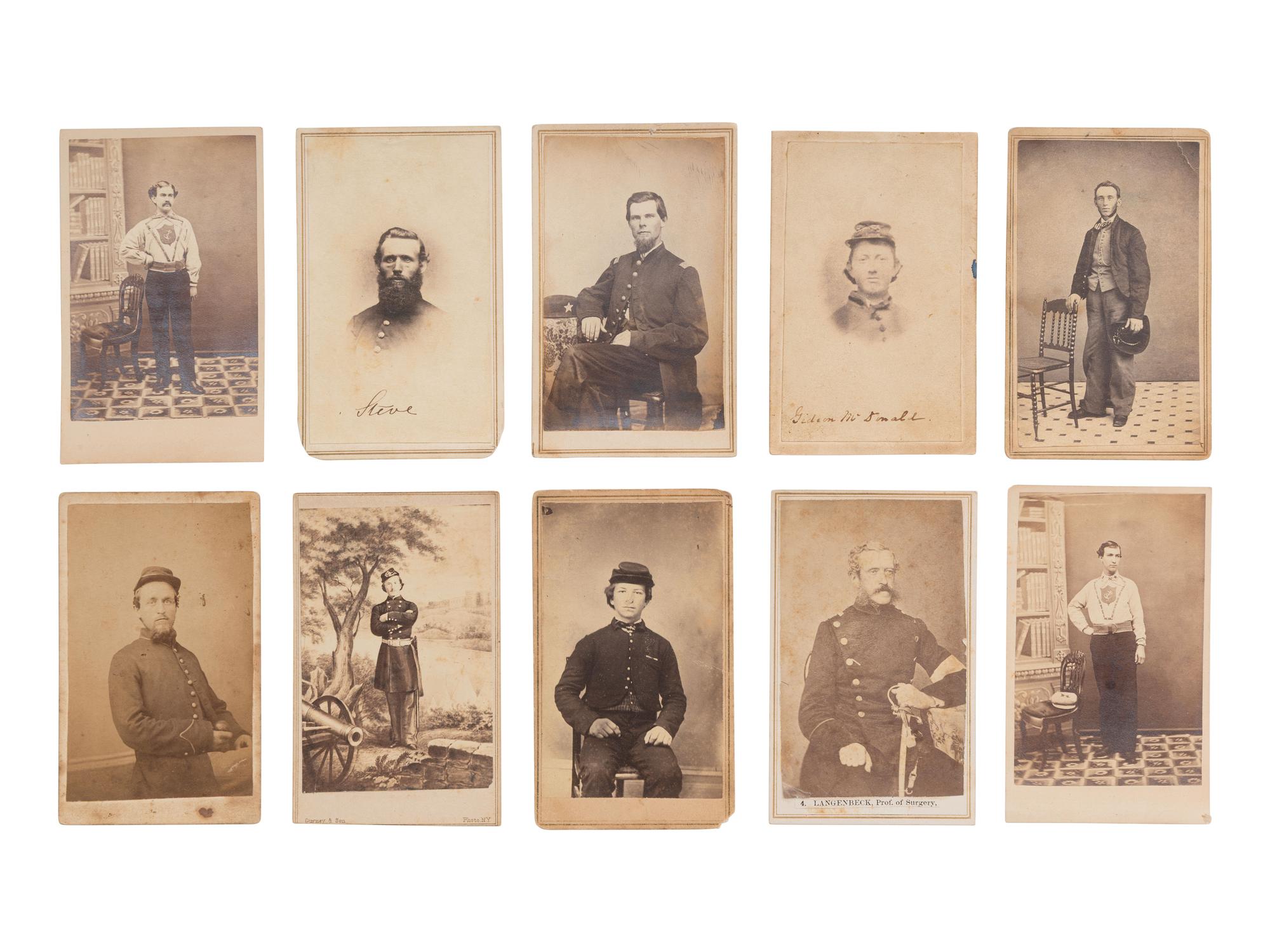 [CIVIL WAR]. A group of assorted photographs, many featuring Civil War soldiers.