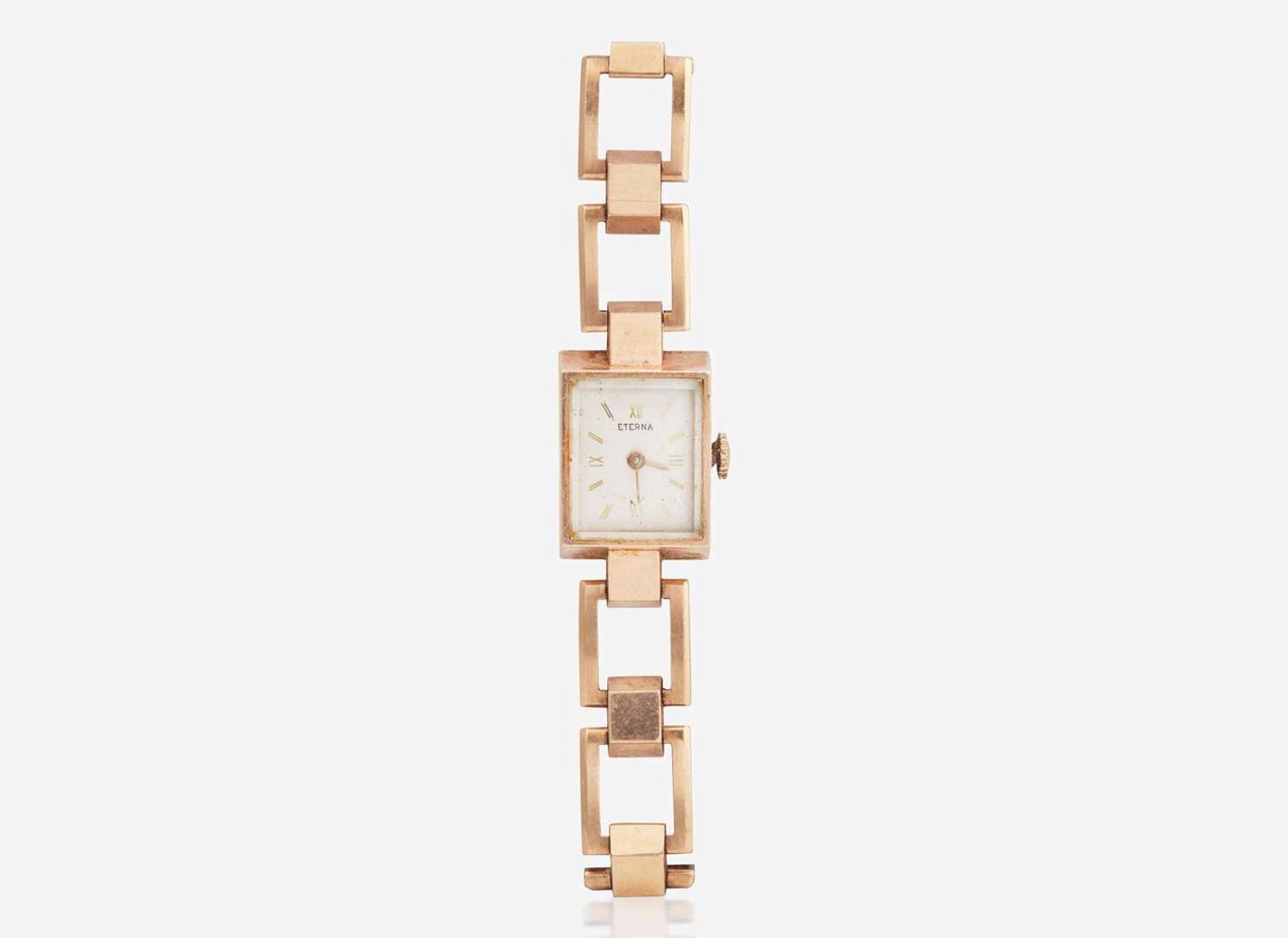 A 14K Rose Gold Ladies Eterna Watch