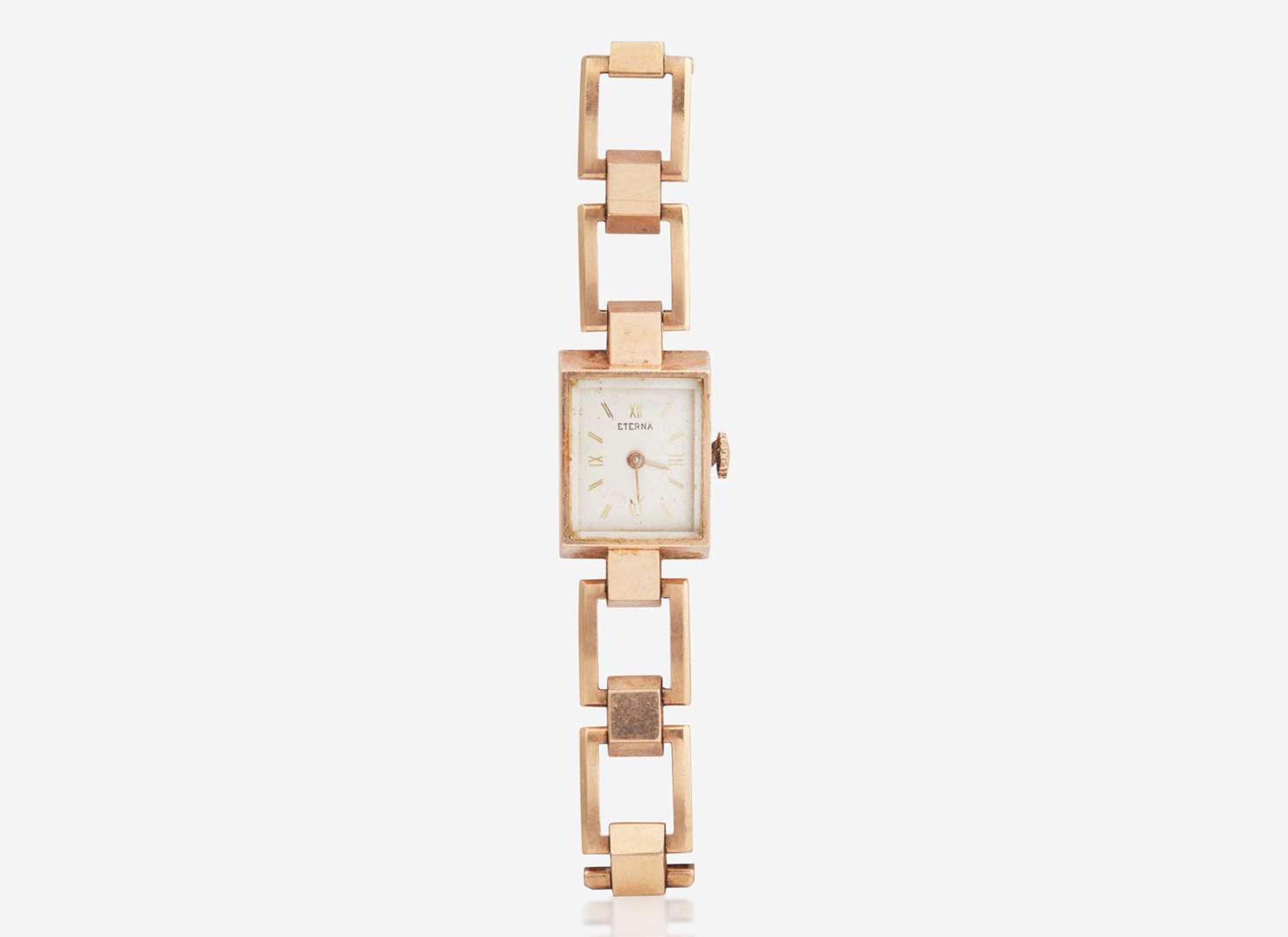 A 14K Rose Gold Ladies Eterna Watch
