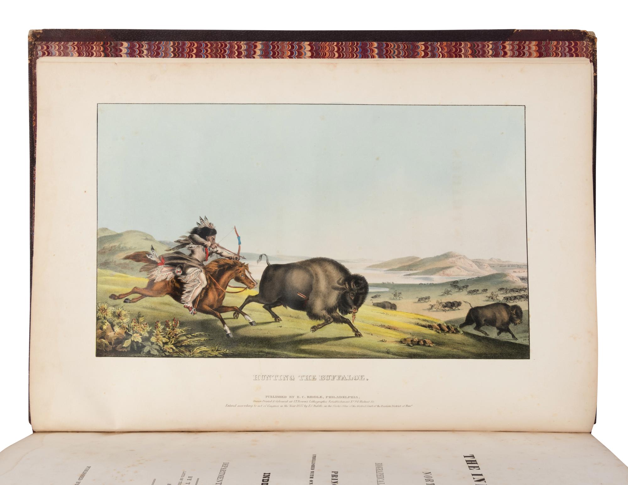 McKENNEY, Thomas L. (1785-1859) and James HALL (1793-1868). History of the Indian Tribes of North America . Philadelphia: [Edward C. Biddle, 1836]; Frederick W. Greenough, 1838; Daniel Rice and James G. Clark, 1844.