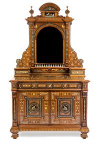 A North Italian Marquetry Chest of Drawers, LATE 19TH CENTURY, Height 80 x width 47 x depth 22 7/8 inches. — LATE 19TH CENTURY,