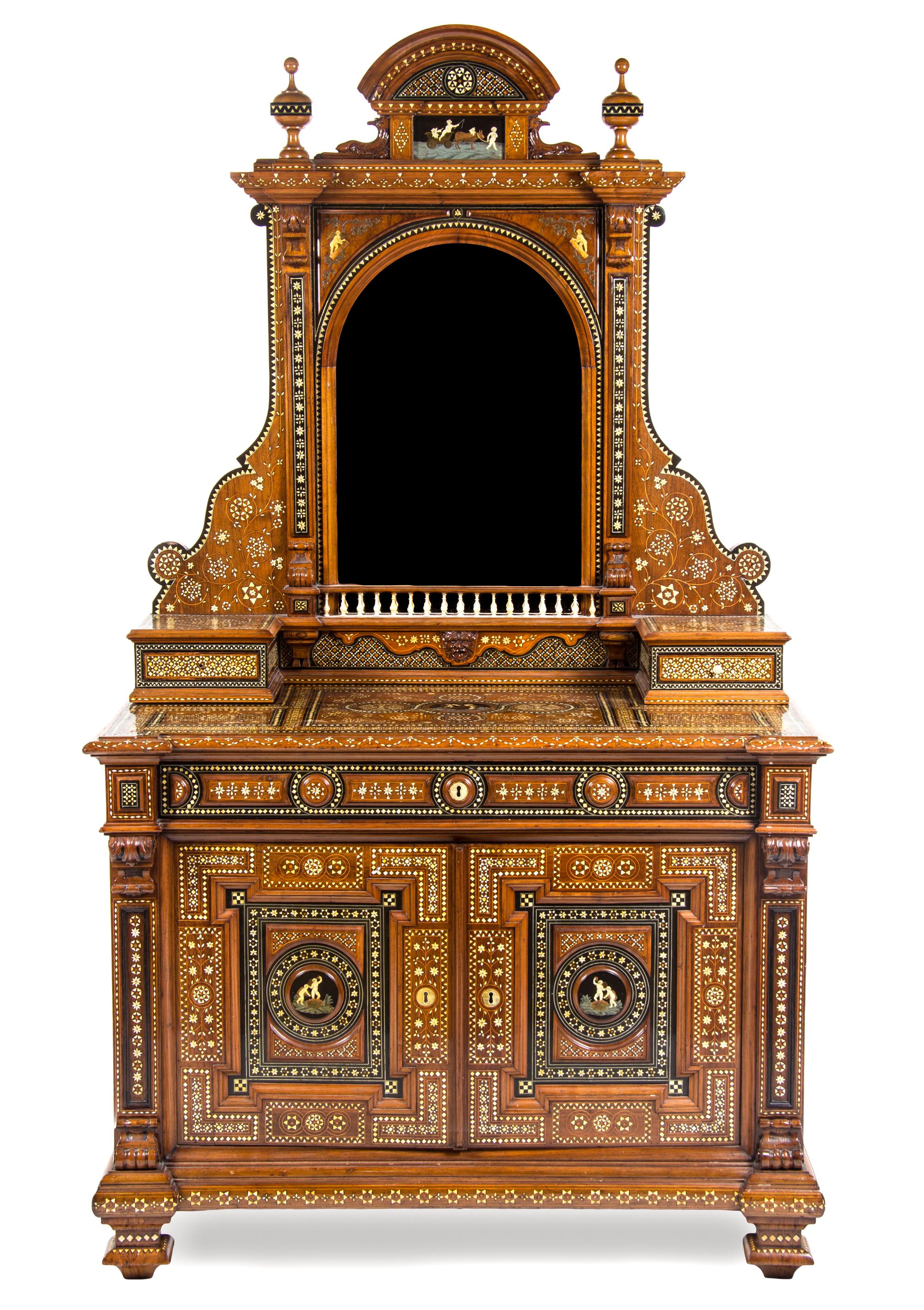 A North Italian Marquetry Chest of Drawers, LATE 19TH CENTURY, Height 80 x width 47 x depth 22 7/8 inches. — LATE 19TH CENTURY,