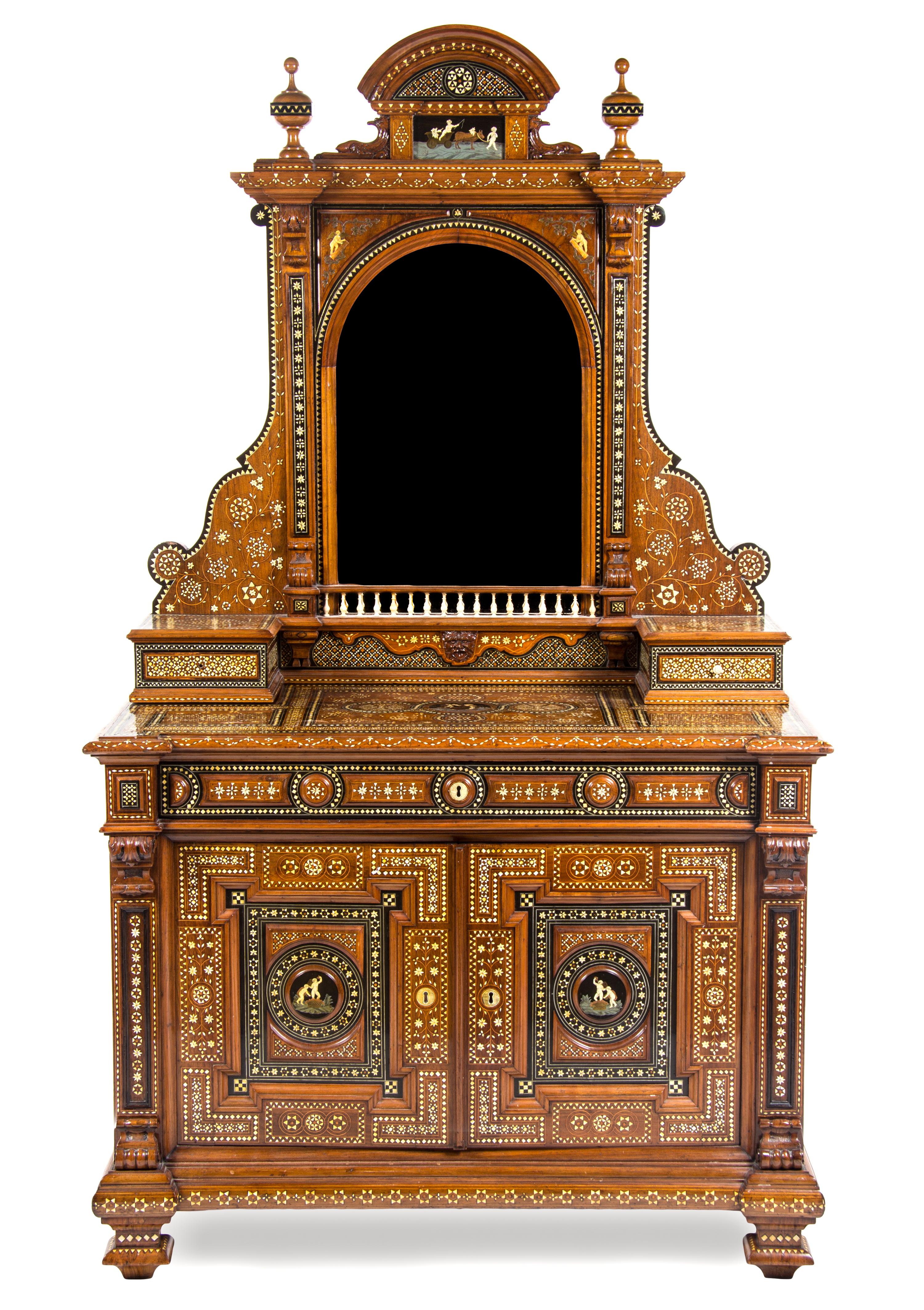 A North Italian Marquetry Chest of Drawers, LATE 19TH CENTURY, Height 80 x width 47 x depth 22 7/8 inches. — LATE 19TH CENTURY,