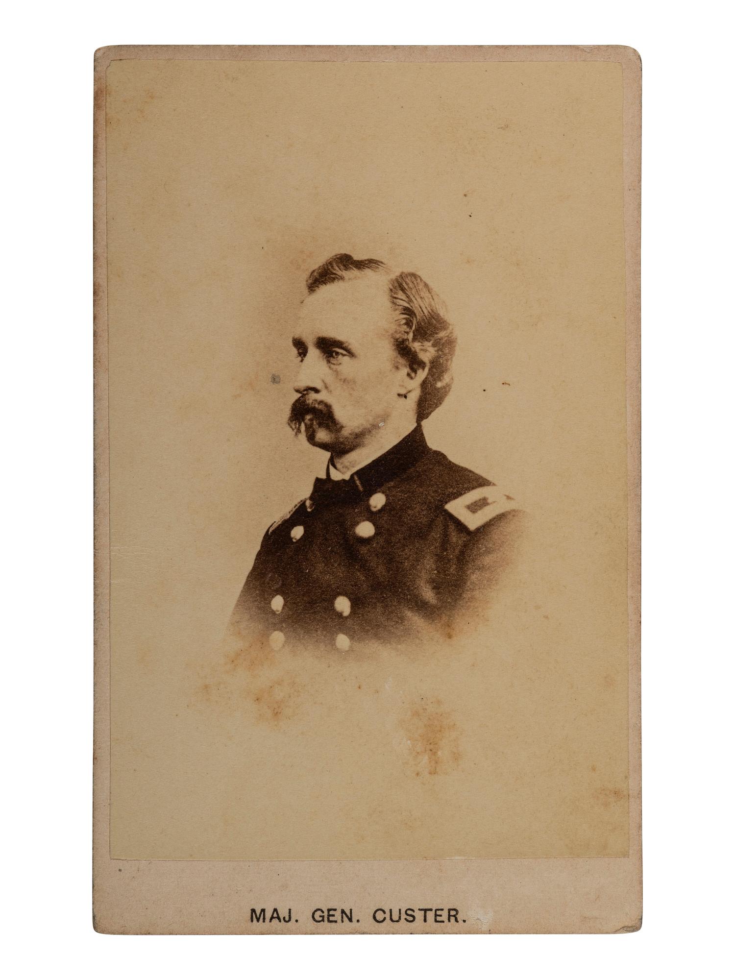 [CUSTER, George Armstrong (1839-1876)]. CDV of Custer as brigadier general.