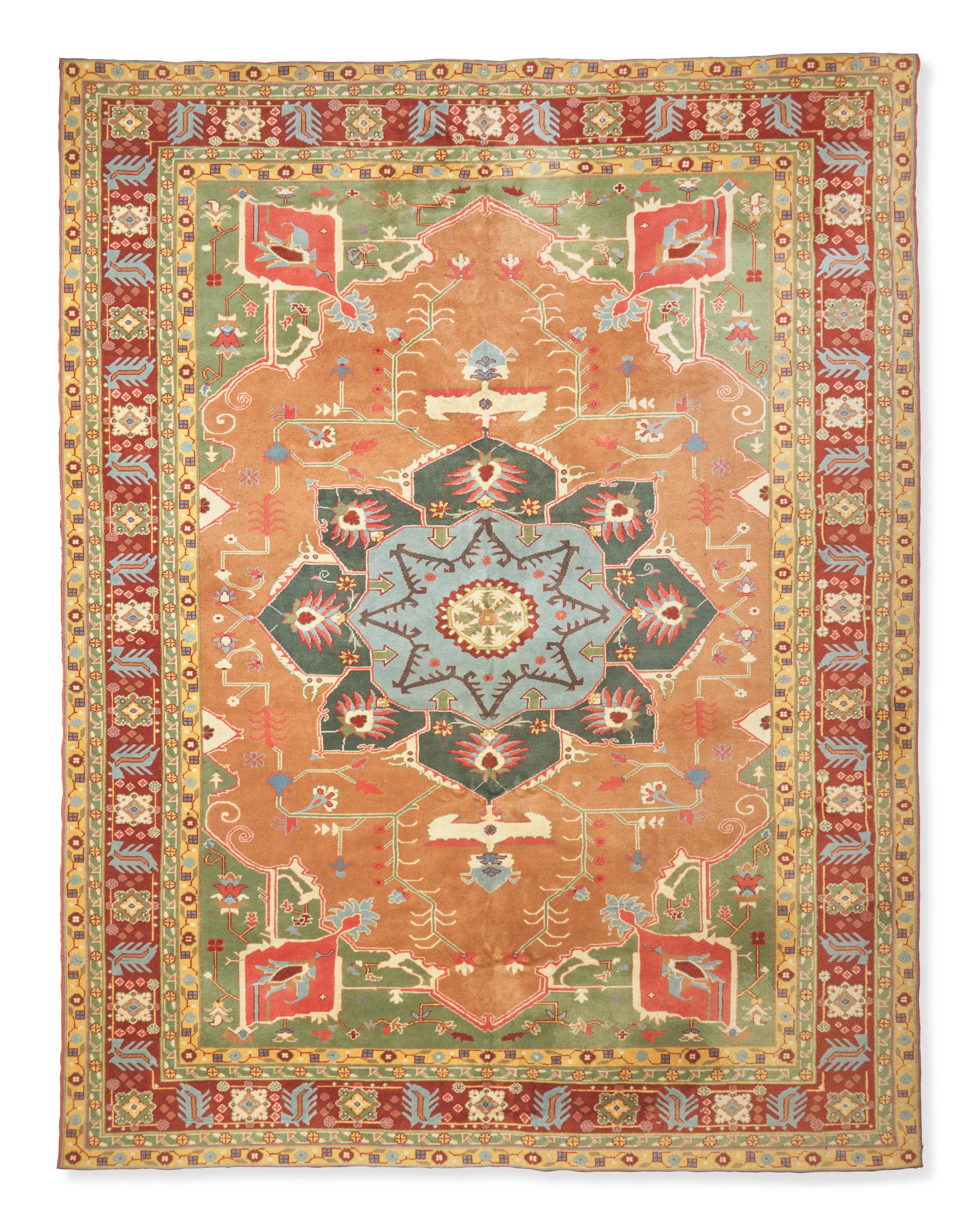 A Serapi Design Wool Carpet