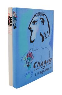 CHAGALL, MARC. The Lithographs of Chagall Volumes III and IV. Cover and frontispiece of both volumes are original lithographs.