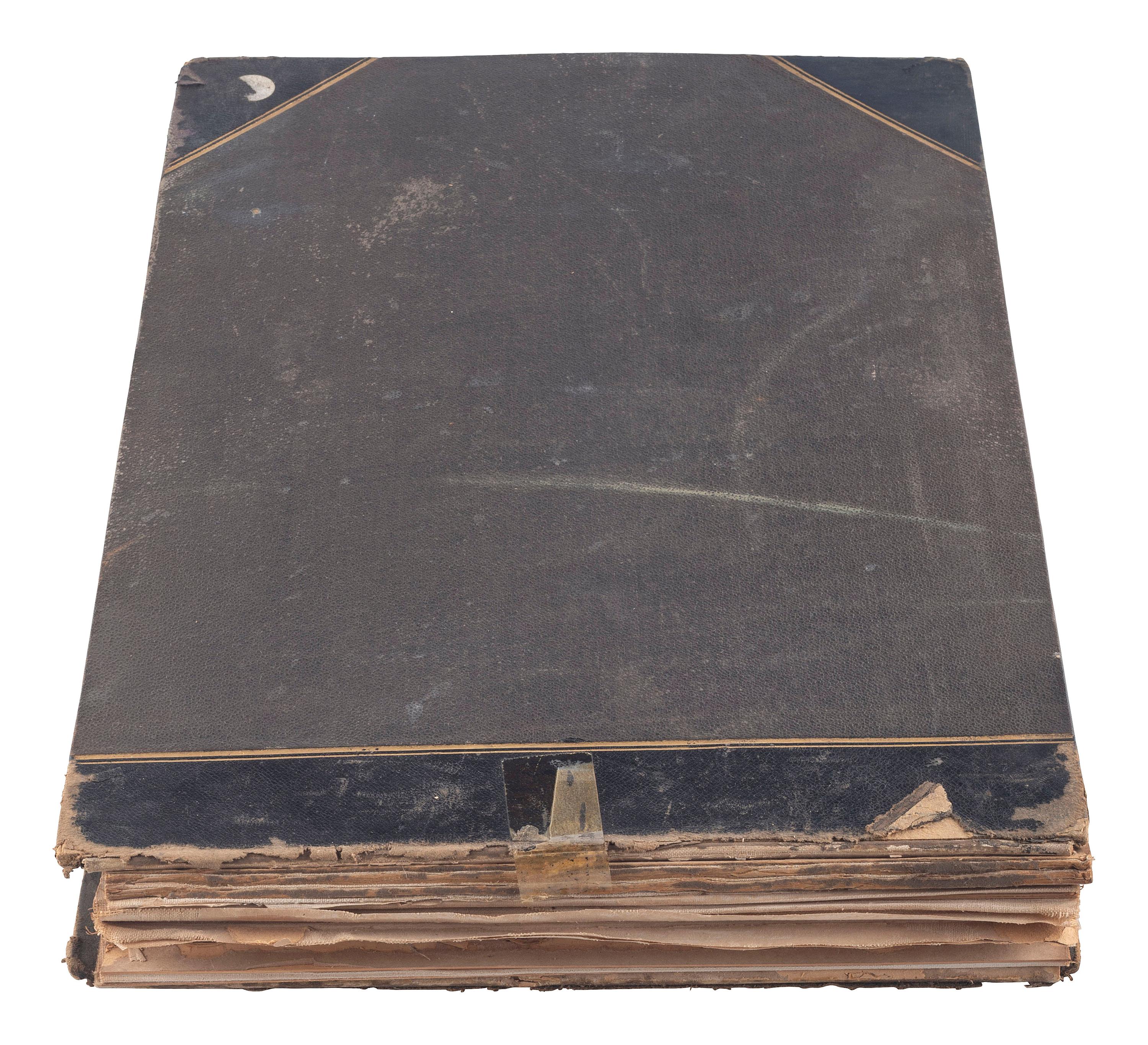 [EARLY PHOTOGRAPHY]. Album containing photographs of Egypt, Italy, and Brussels, incl. images by Félix BONFILS and Hippolyte ARNOUX.