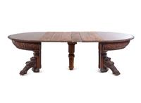 A Renaissance Revival Carved Oak Extension Table