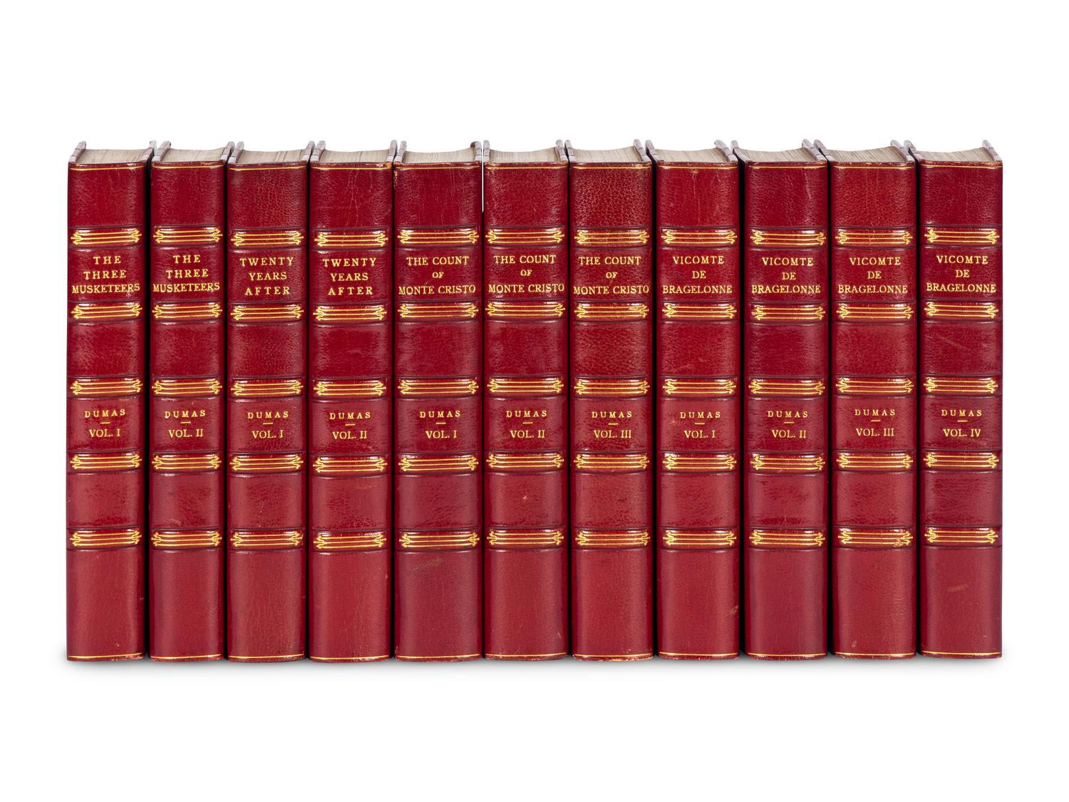[BINDINGS]. A group of 126 volumes, most in fine full, half, or quarter leather bindings, including works relating to American and European lectures, literature and poetry.