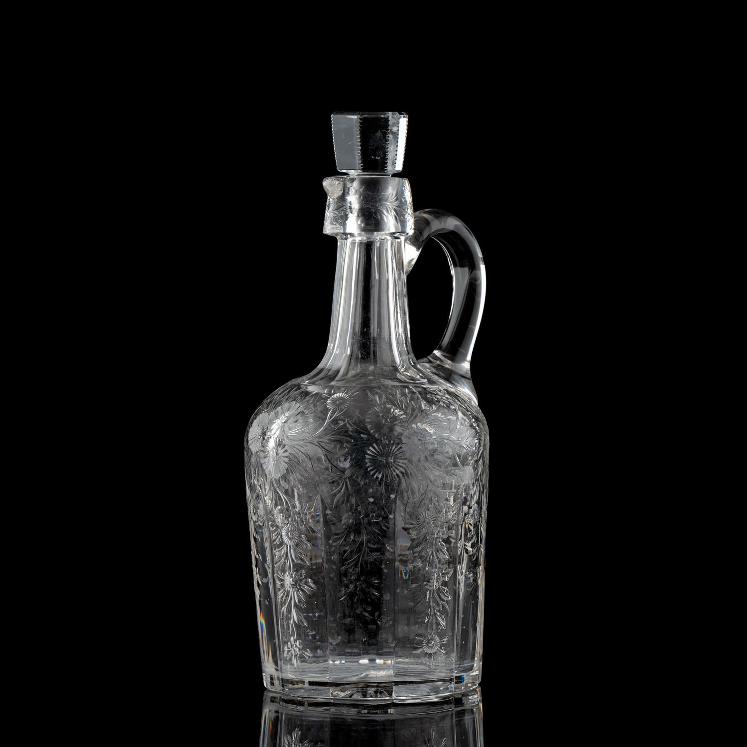 A Thomas Webb Copper Wheel-Engraved Whiskey Jug