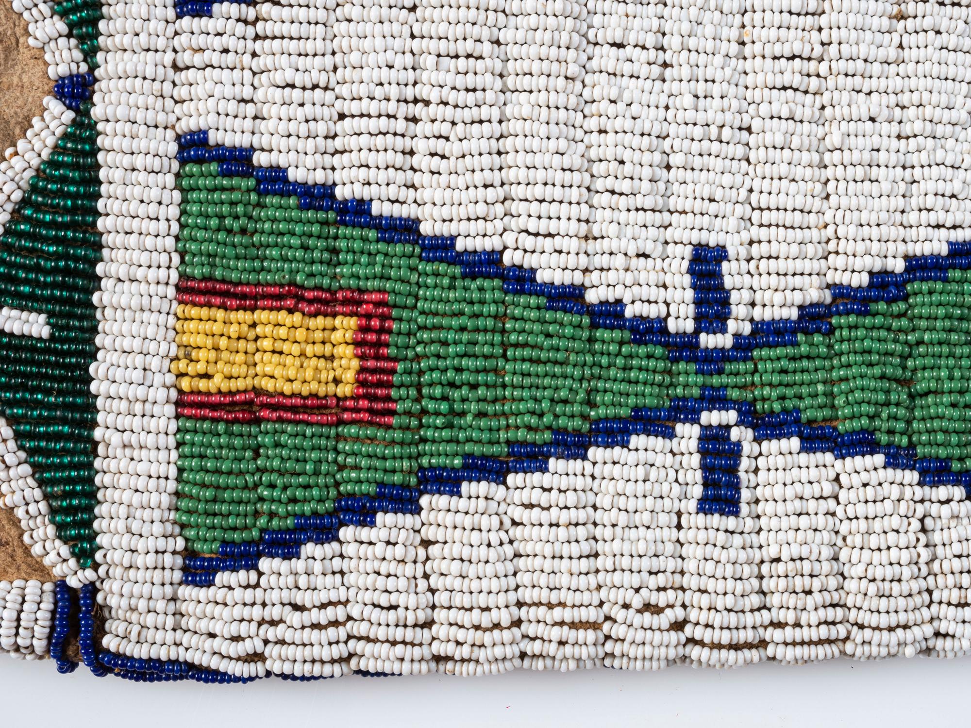 Northern Plains Beaded Hide Tobacco Bag