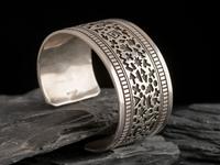 Sterling Silver Petroglyph Cuff Bracelet