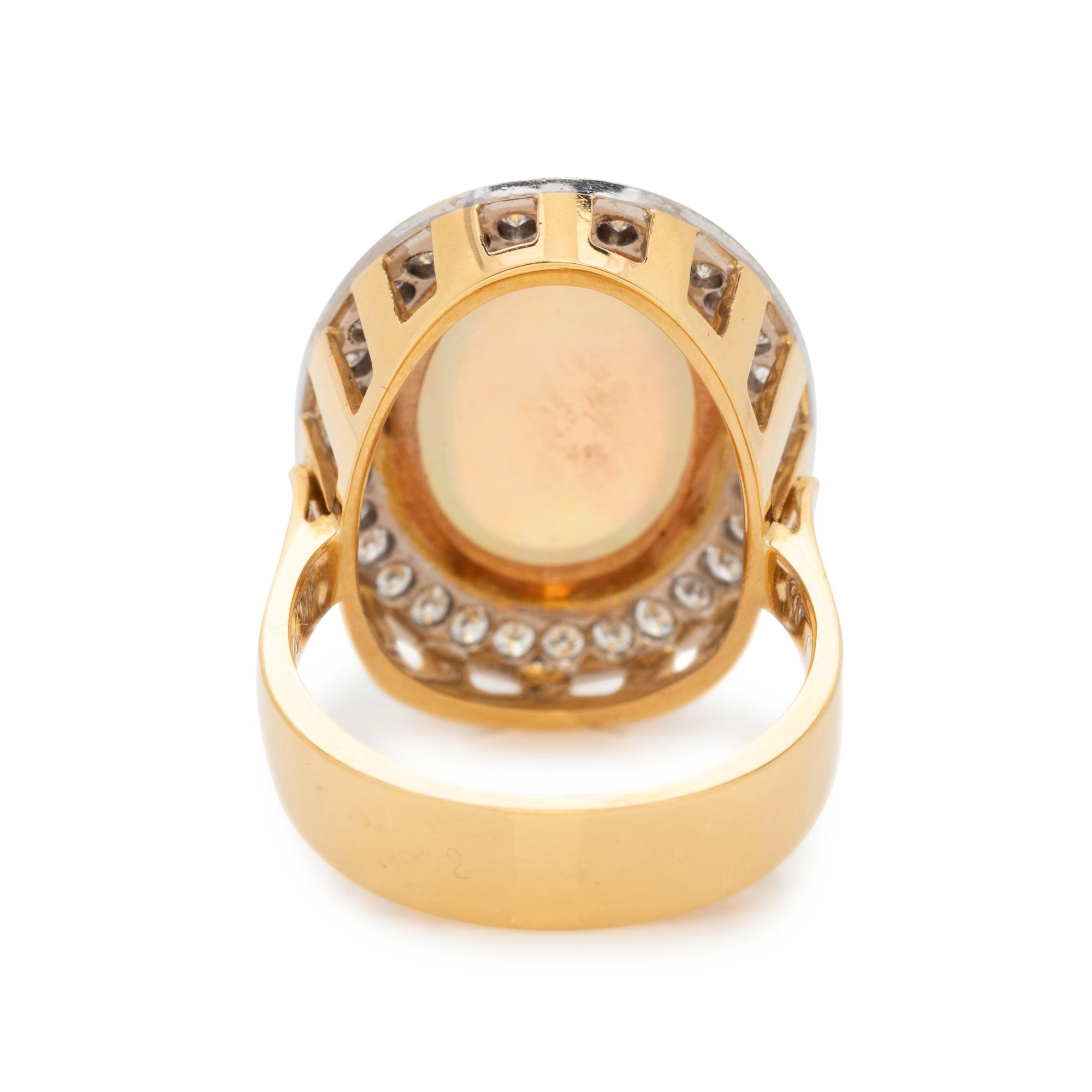 OPAL AND DIAMOND RING
