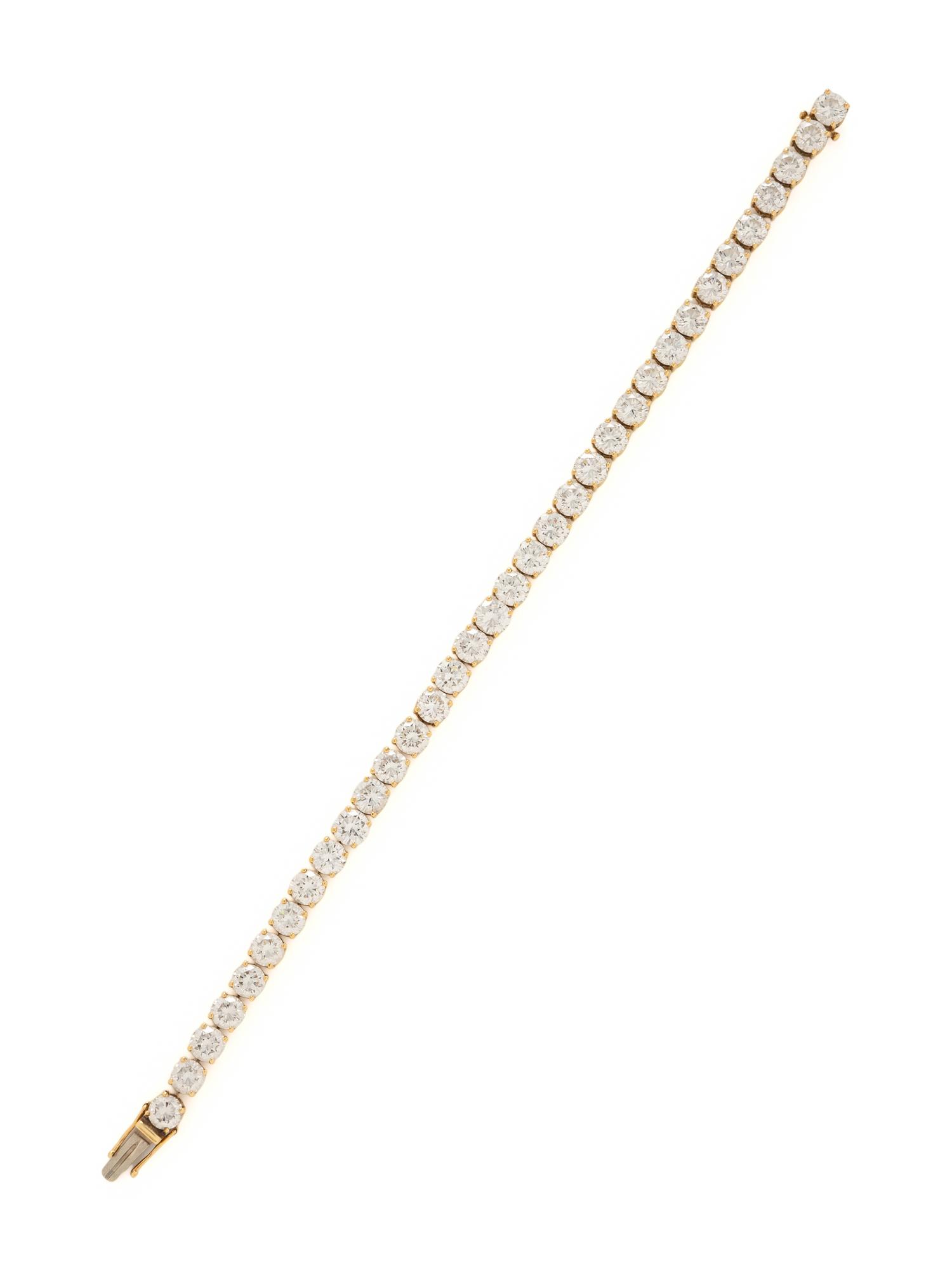 YELLOW GOLD AND DIAMOND BRACELET