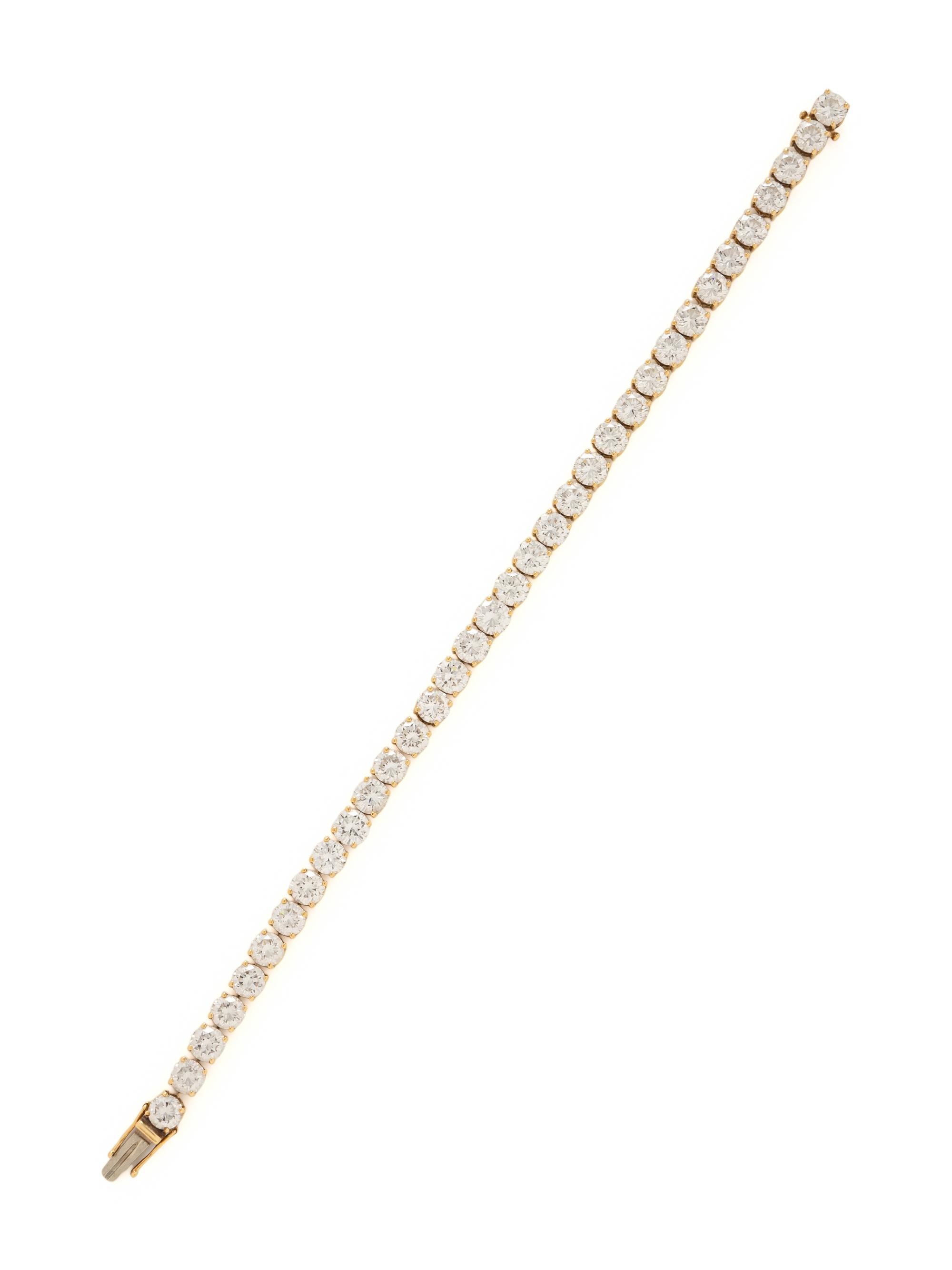 YELLOW GOLD AND DIAMOND BRACELET