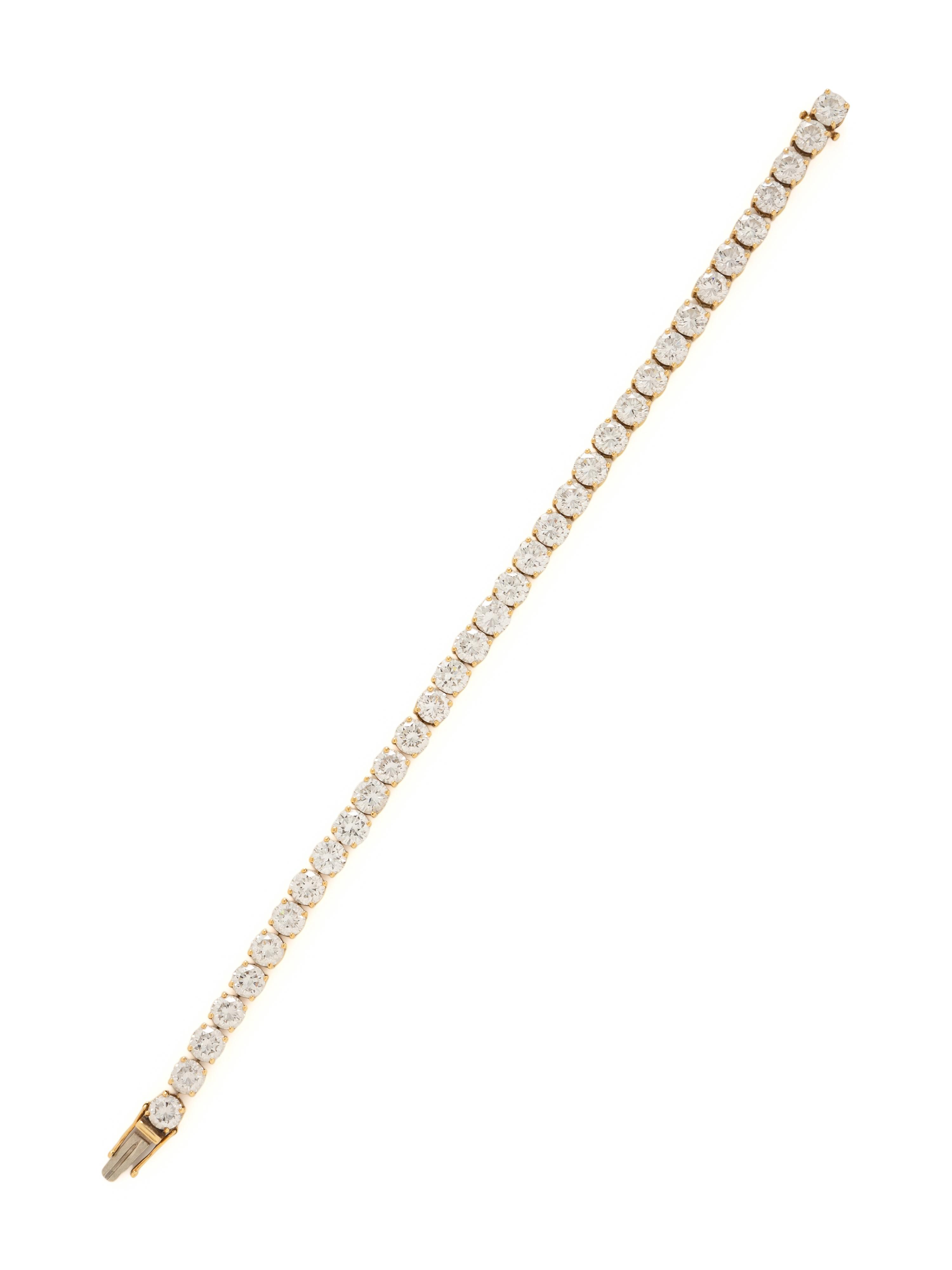 YELLOW GOLD AND DIAMOND BRACELET