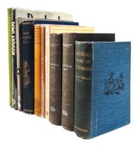 (CARICATURE) A collection of books pertaining to caricatures and caricaturing, in 2 boxes.