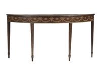 An Adam Style Demilune Mahogany Console Table