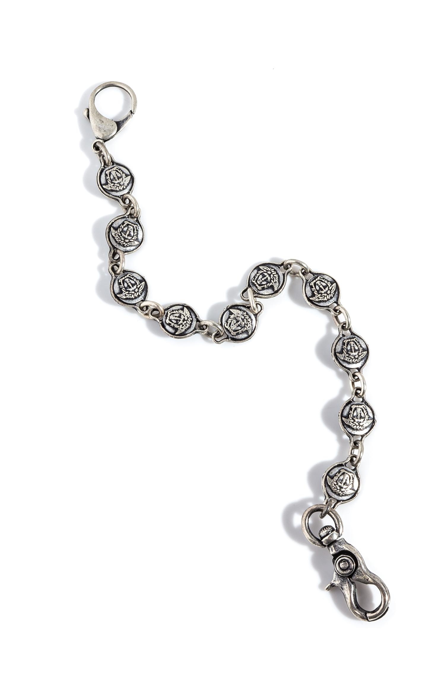 A Gianni Versace Medusa Medallion Pocket Chain, 15.5" x .75".