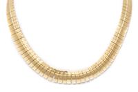 A Retro 18 Karat Yellow Gold Bib Necklace, 37.30 dwts.