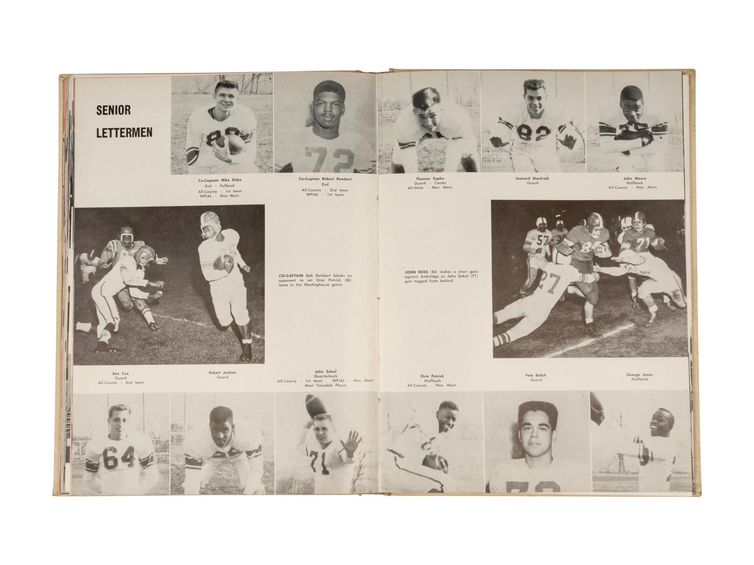 Mike Ditka's Personally Owned 1957 Aliquippa, Pennsylvania High School Senior Yearbook From The Collection of Mike Ditka