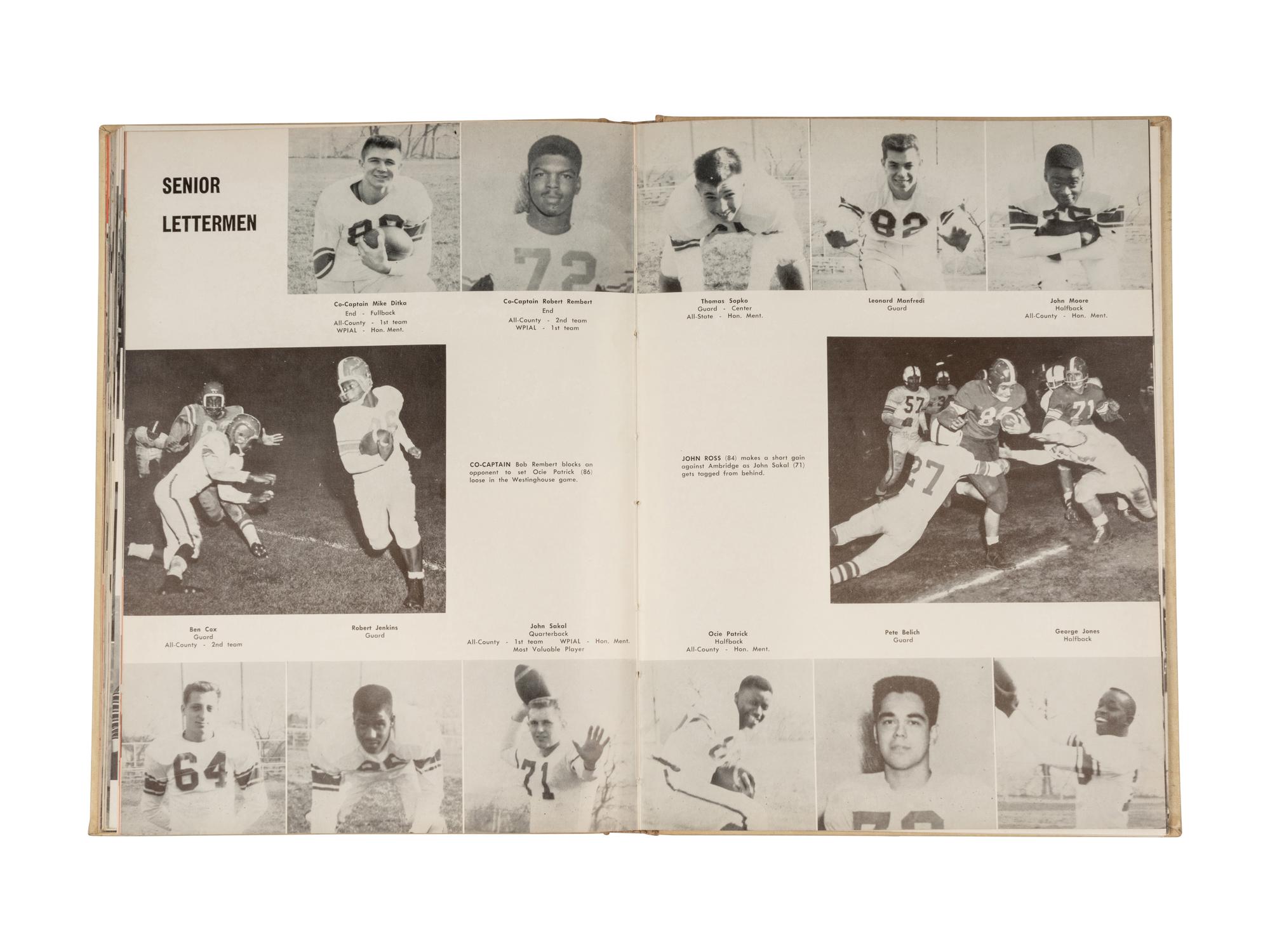 Mike Ditka's Personally Owned 1957 Aliquippa, Pennsylvania High School Senior Yearbook From The Collection of Mike Ditka