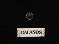 GALANOS, BLACK EVENING GOWN