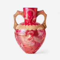 A two-handled lustre glazed earthenware vase William De Morgan (English, 1839-1917), England, early 20th century