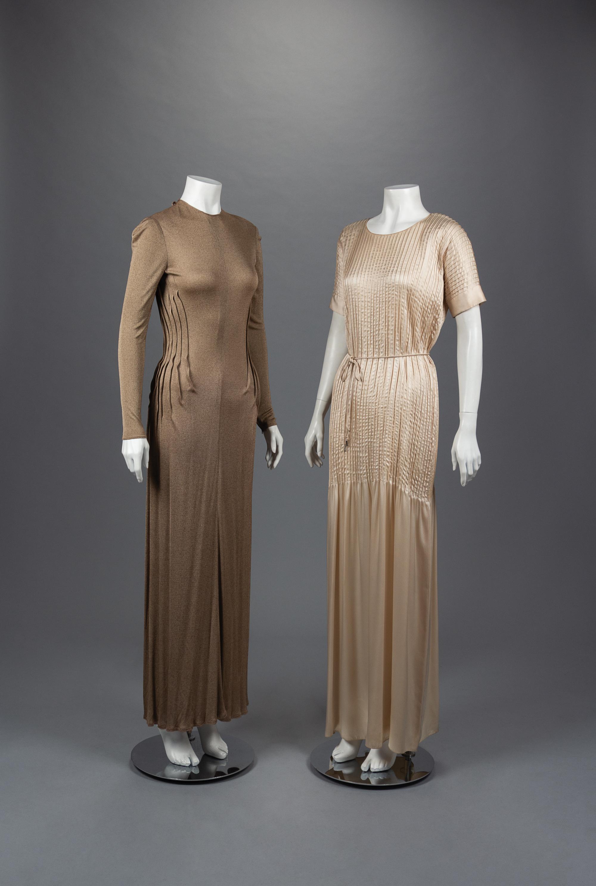 Two Geoffrey Beene Evening Dresses, Fall 1975