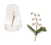 An Important Cartier Carved Rock Crystal, Aventurine and Moonstone Lily of the Valley Flower Study