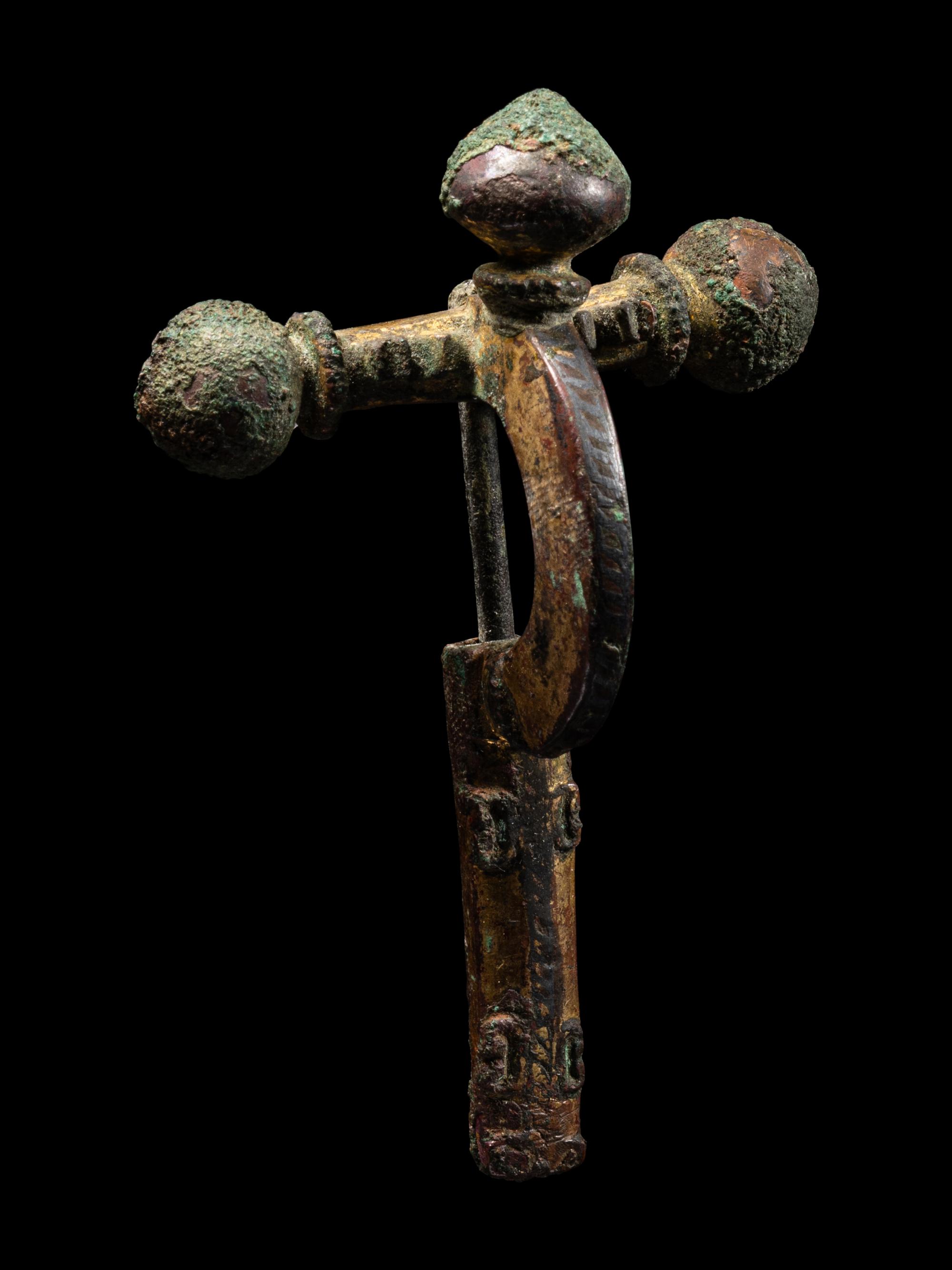 A Roman Gilt-Bronze Crossbow Fibula