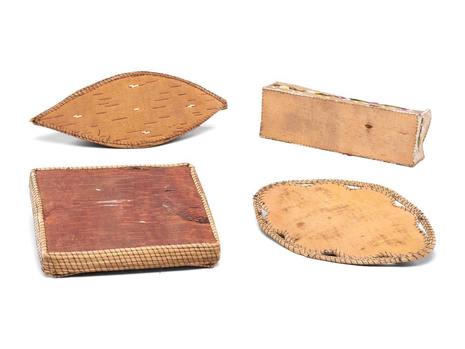 Great Lakes Quilled Birch Bark Containers